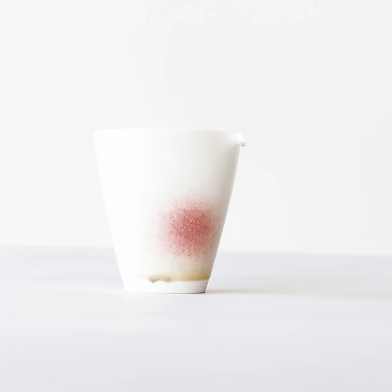 孤品/艺术家雷杰手作白子玉系列-公道家用高档大容量简约茶具1544