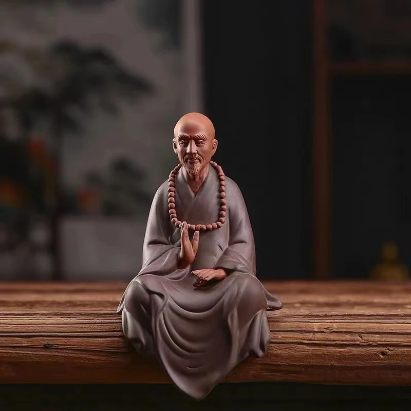 弘一法师摆件李叔同人生难得是欢聚，唯有别离多陶瓷弘一法师坐像
