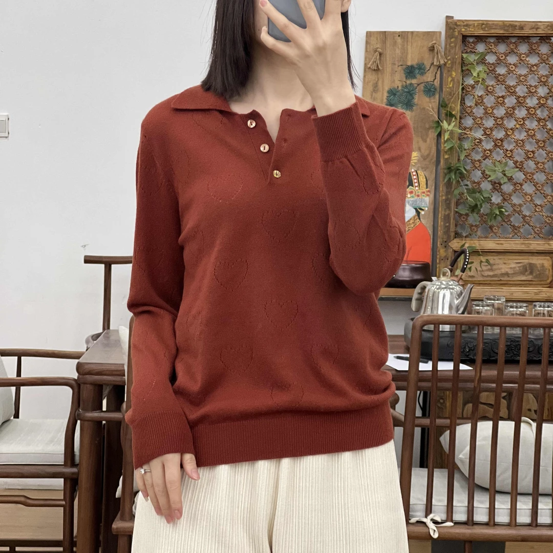 女款36支Polo领爱心款山羊绒（MTTB06）*