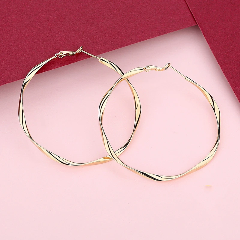 YUAN&XIN/瑗昕 铜合金耳饰 潮牌范  简约夸张耳圈显脸瘦耳饰气质