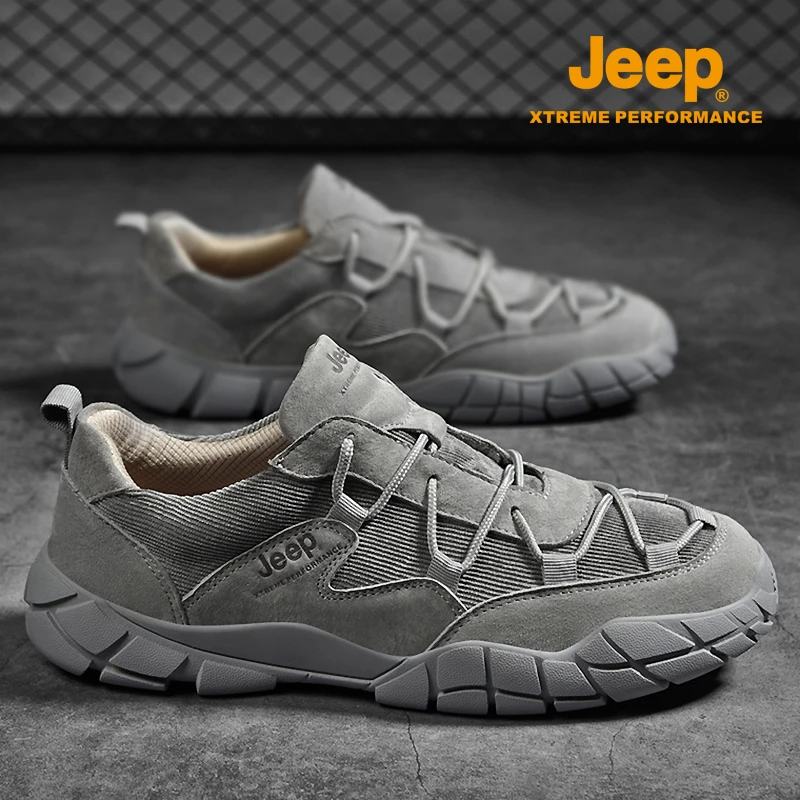 Jeep户外徒步鞋夏季新款男鞋休闲鞋男户外软底徒步登山鞋运动鞋男
