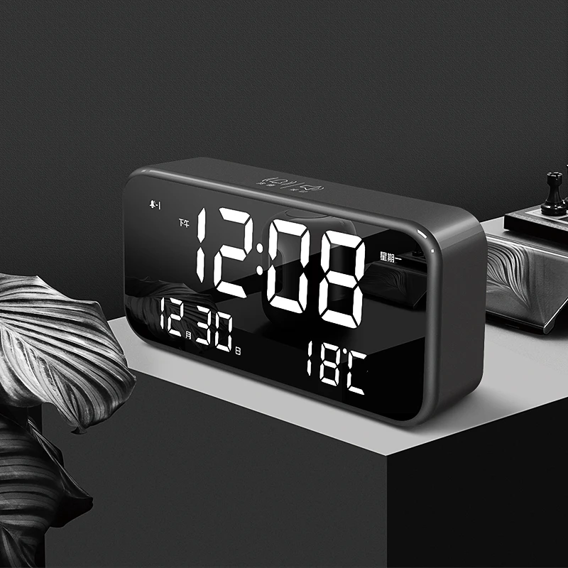 HENSE/汉时汉时电子闹钟音乐时钟闹铃夜光报时多功能LED台钟HA801