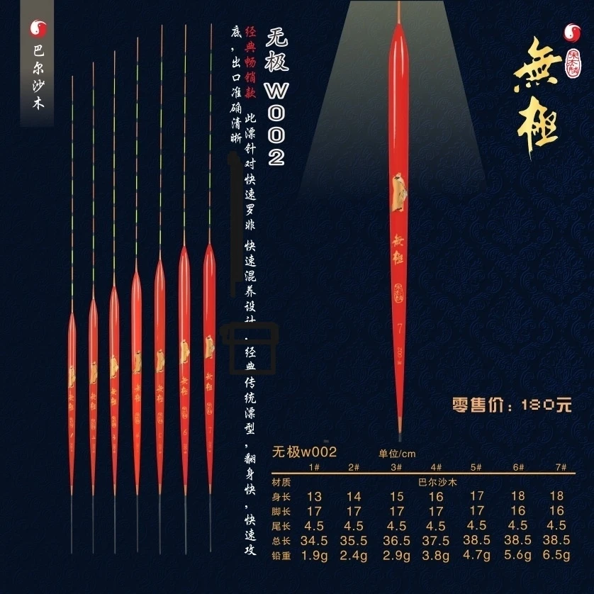 胡松钓鱼香港无极W002快速穿层攻底罗非经典浮漂野钓清晰大浮力