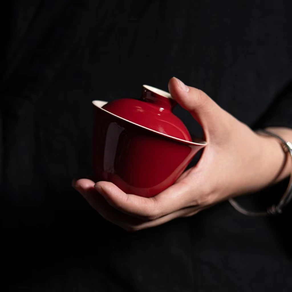 郎红盖碗防烫茶杯茶碗功夫茶具套装单个不烫手茶艺盖碗泡茶碗