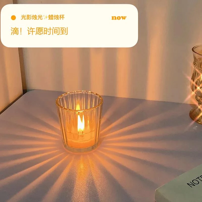 复古烛台ins日系治愈系玻璃蜡烛杯
