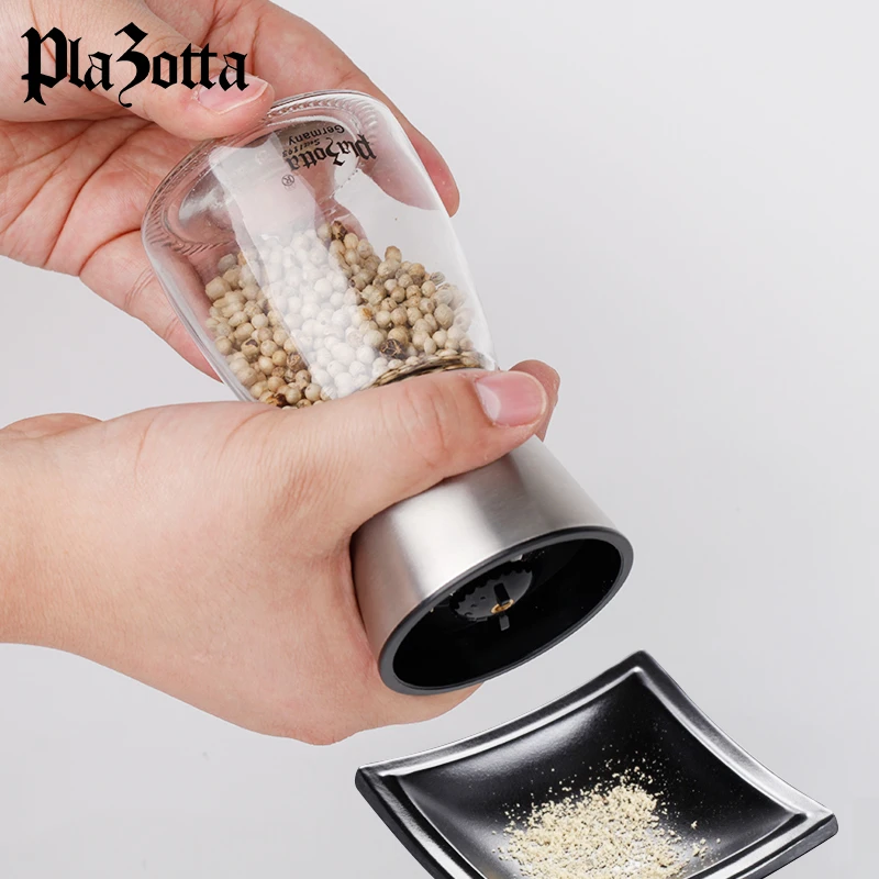 Plazotta研磨器磨粉神器 不锈钢手动研磨罐 家用调味瓶
