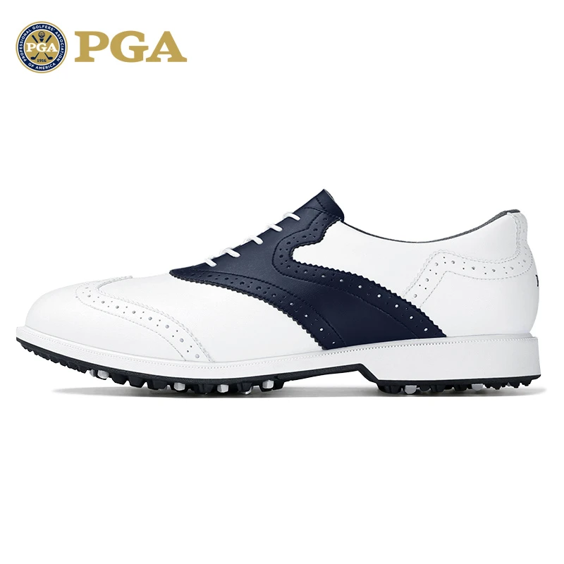 PGA 高尔夫球鞋 男士防水 防侧滑固定鞋钉 超轻运动鞋子 英伦