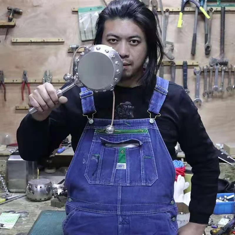 手工耿创意手工制作304不锈钢哄娃神器大力金刚震耳拨浪鼓摆件