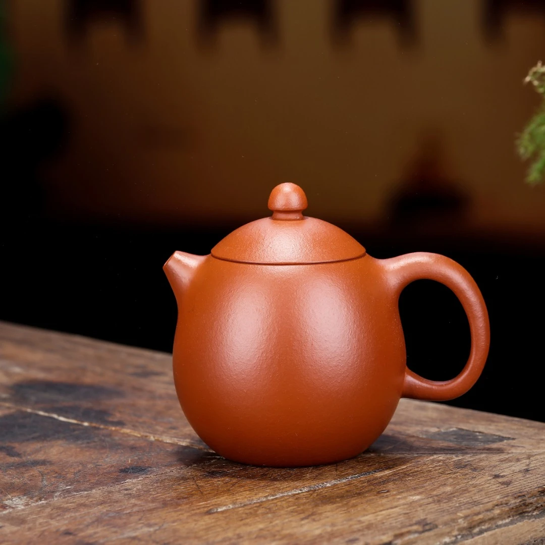 原矿朱泥 小龙蛋壶 经典   紫砂壶全手工小容量家用纯手工单人