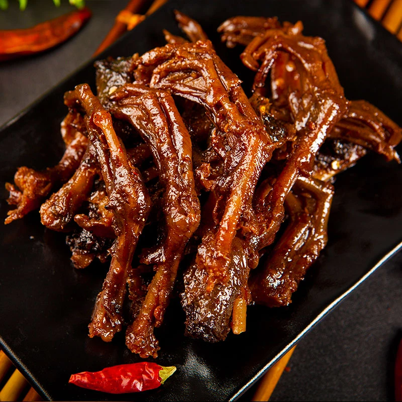 杨矮子酱鸭爪148g湖南特产卤味开袋即食鸭脚麻辣肉质风干零食小吃