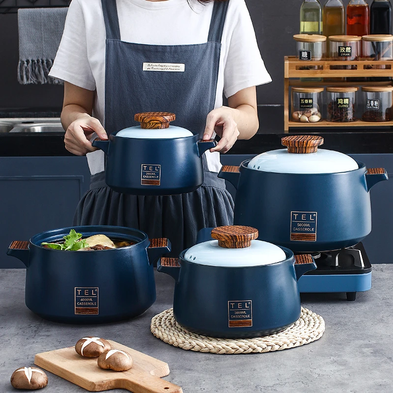 砂锅电磁炉煲汤家用耐高温陶瓷沙锅煤气灶专用大小号汤锅导热