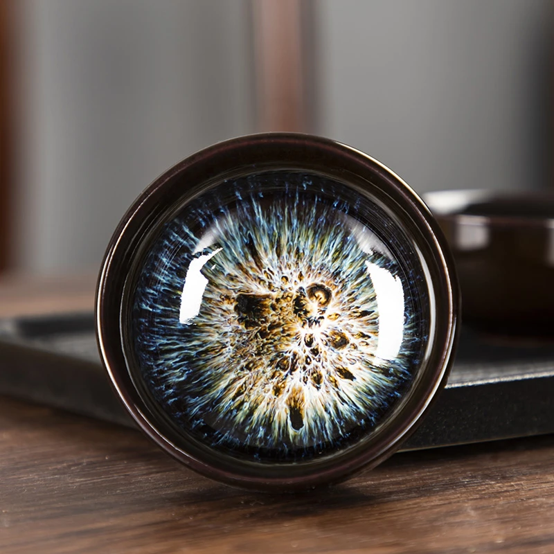 鸿锋雅居小茶杯高档沙金釉大号功夫茶杯窑变品茗杯陶瓷喝茶杯盏杯