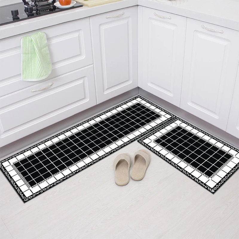 欧式风格厨房脚垫防滑垫吸水吸油地垫【50*80cm+50*120cm套装】