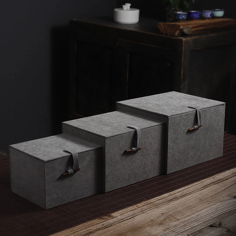 高档绒布包装盒 高档茶具茶杯茶壶礼品盒子 建盏陶瓷盖碗锦盒定制