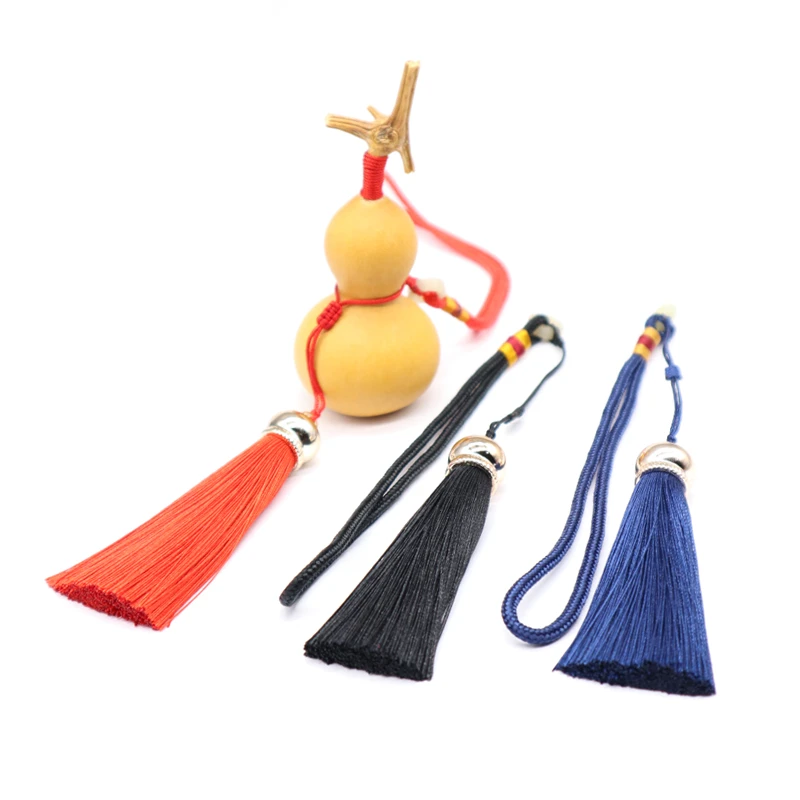葫芦挂绳挂件汽车摆件简约吊穗流苏扣精品黄铜葫芦车挂腰挂手把绳