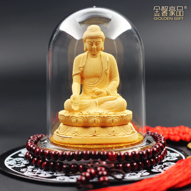 金馨豪品绒沙金如来摆件生肖佛像狗年本命阿弥陀佛生肖装饰品