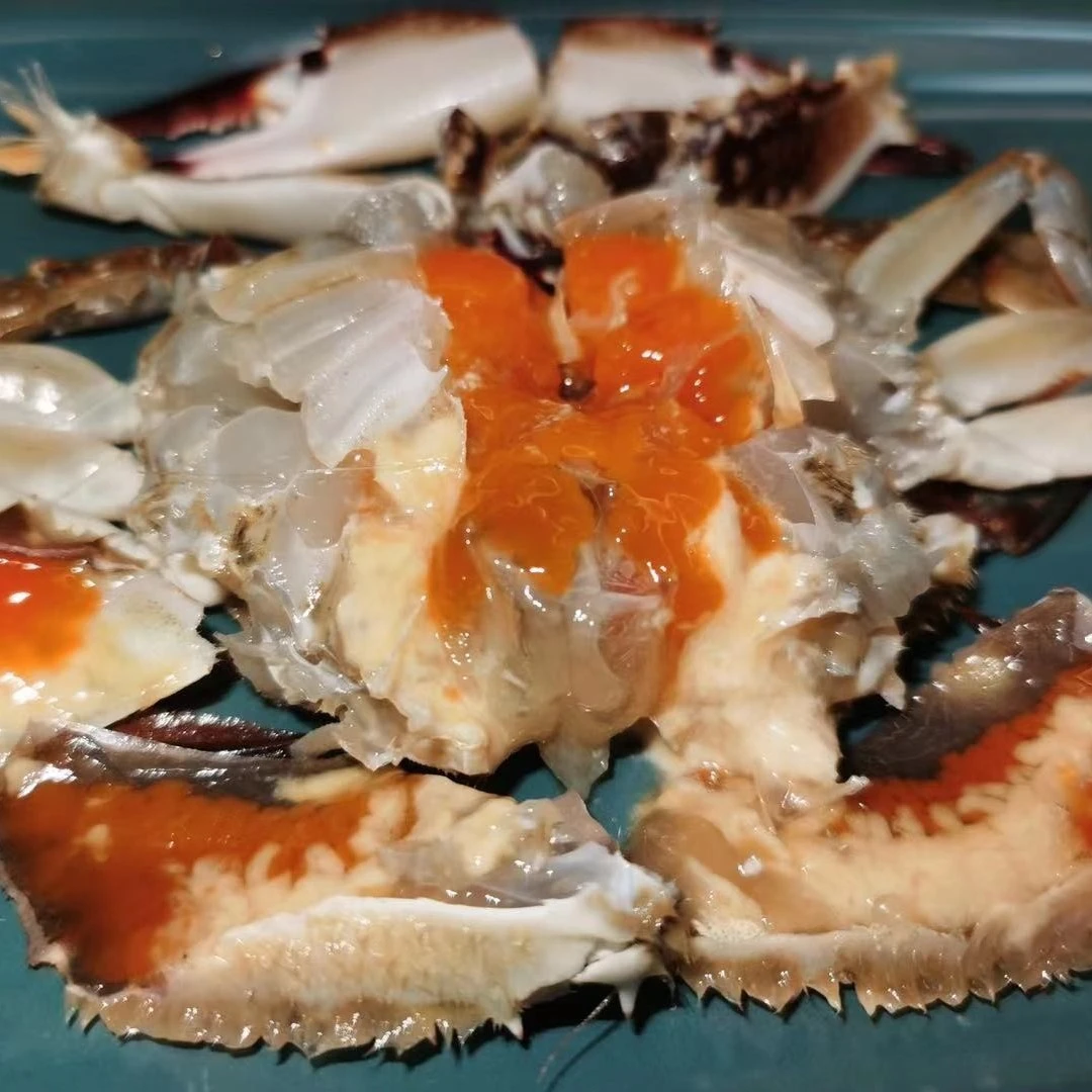 俞小鱼的鱼海鲜水产腌制品 红膏呛蟹  3只装 6一7两    4一5两1只