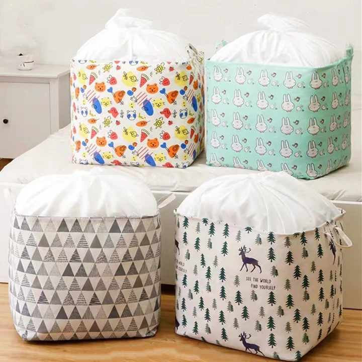 【拍一发二】100升家用大号布艺棉麻衣物收纳袋 衣物收纳神器方便