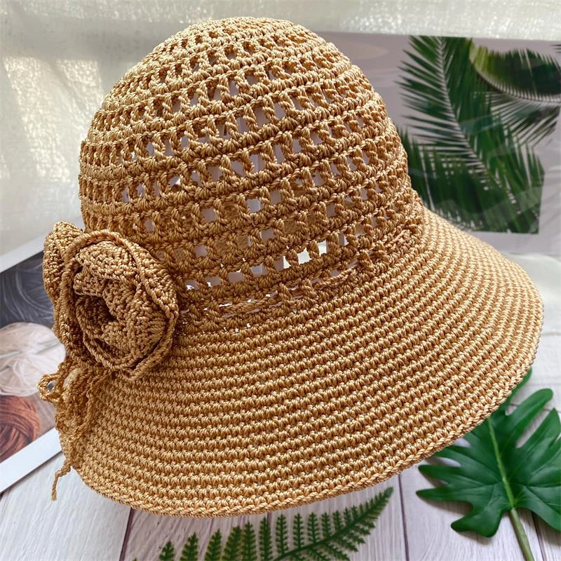 合股线帽子材料不是成品有完整视频教程工具全简易夏季遮阳帽材料