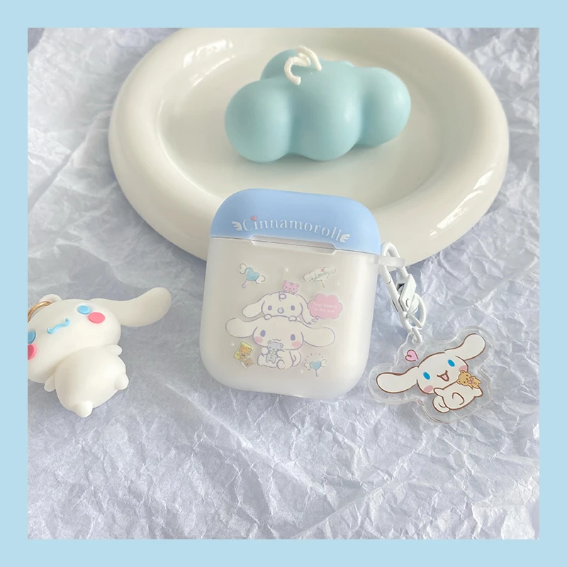 玉桂狗airpods1/2代保护套苹果pro3代日韩蓝牙耳机壳透明磨砂女软