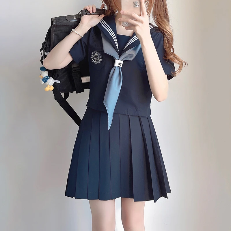 【海魂】原创日系jk制服正版长短袖套装全套学院风校供水手服班服