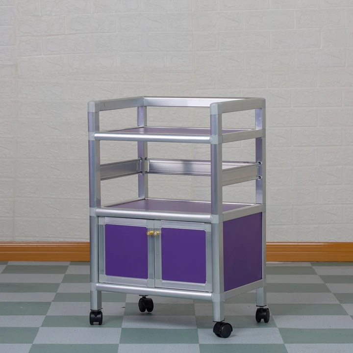 皖厨皖柜美容院专用方管一层可移动小推车美容工具车储物柜