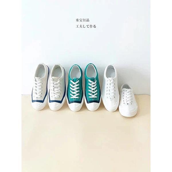 新款日系帆布鞋春季厚底经典冈山硫化鞋时尚潮流百搭板鞋平底系带