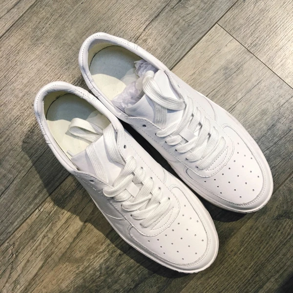 TAROCC男士轻盈系带低帮皮面小白鞋（尺码偏大）休闲时尚经典百搭