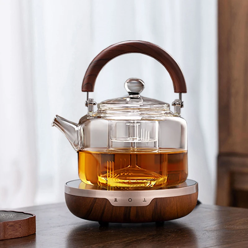 【鼎牌】不觉堂电陶炉煮茶器黑白茶玻璃茶壶烧水壶铁壶银壶煮茶炉