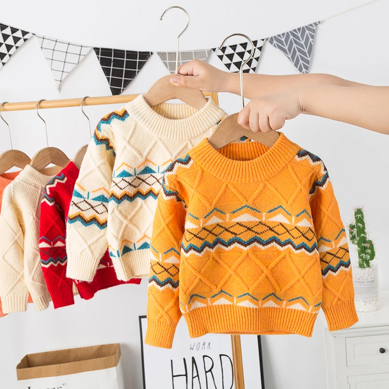 儿童毛衣外套男女童洋气秋冬装新款打底衫宝宝中小童套头针织外套