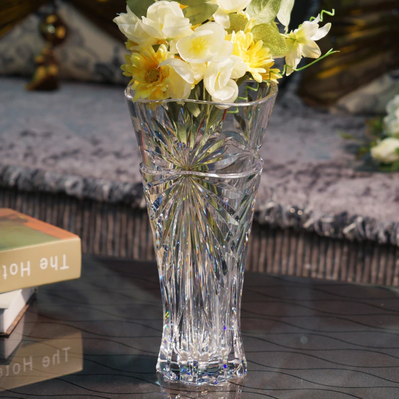 防摔PC亚克力透明简约插花瓶摆件轻奢高级水晶感网红ins风水