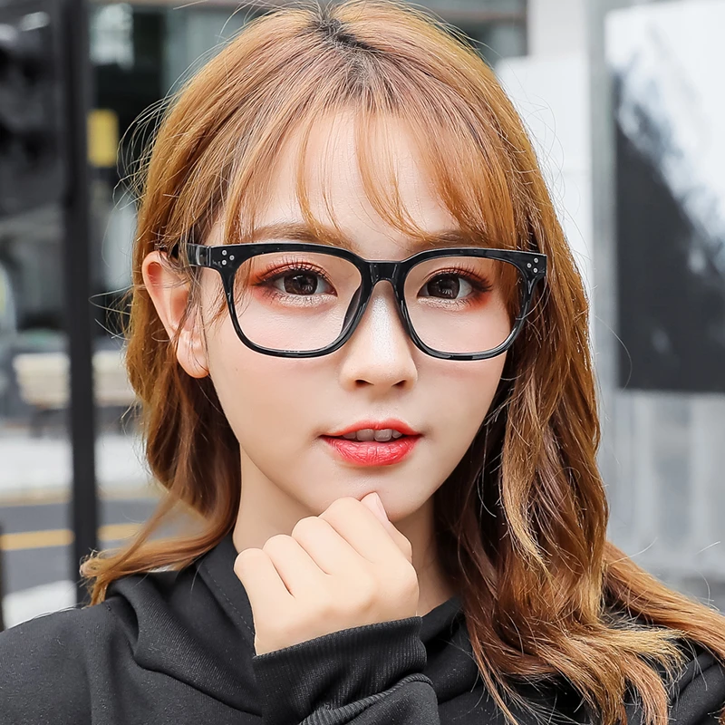 安科眼镜87318大黑框女显瘦素颜近视眼镜防蓝光防辐射