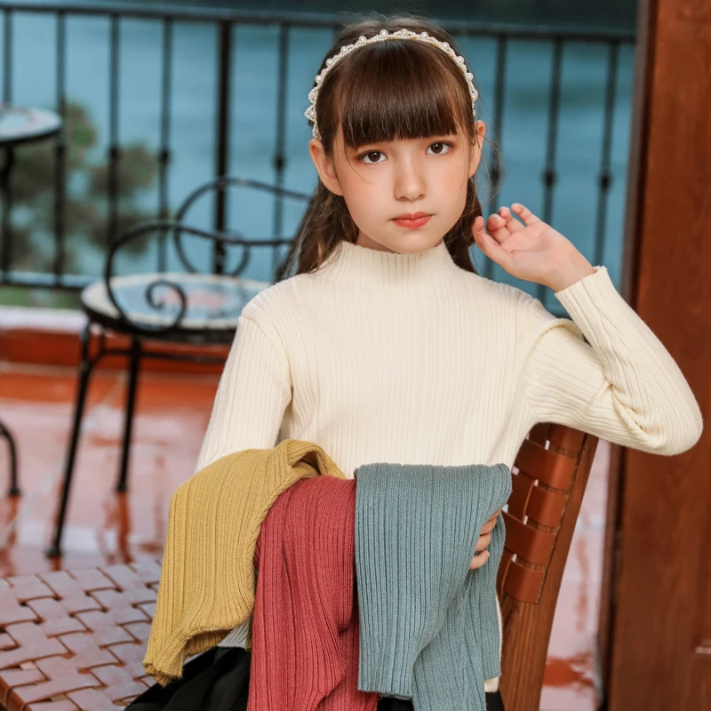 3899女童毛衣春秋洋款气百搭套头衫儿童薄款针织套头打底衫童装