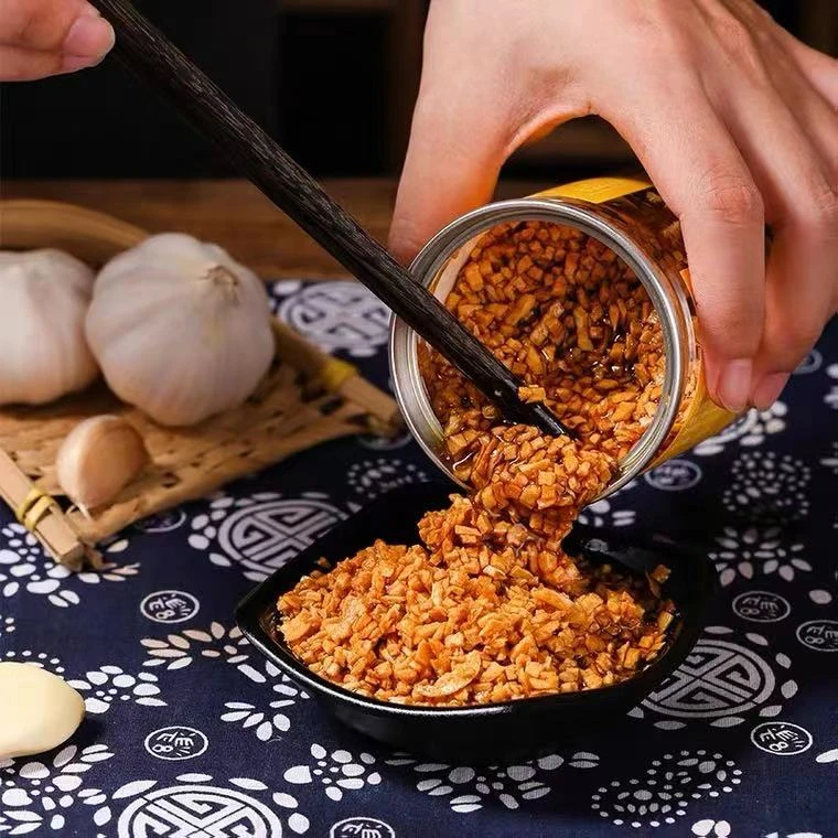 蒜香浓郁潮汕蒜蓉酥炸蒜头油调味品汤粉火锅必备