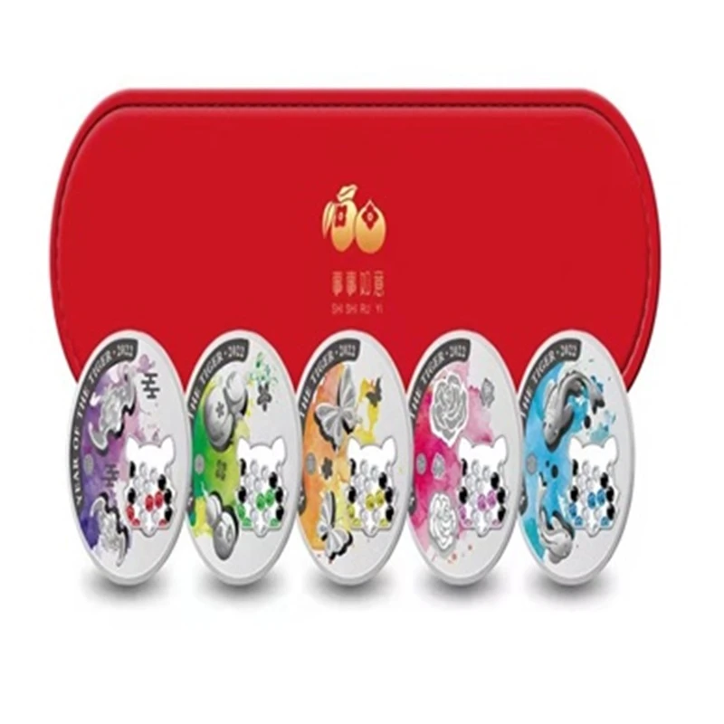 上海造币倾力打造 事事如意．虎年生肖银质纪念章。无证书