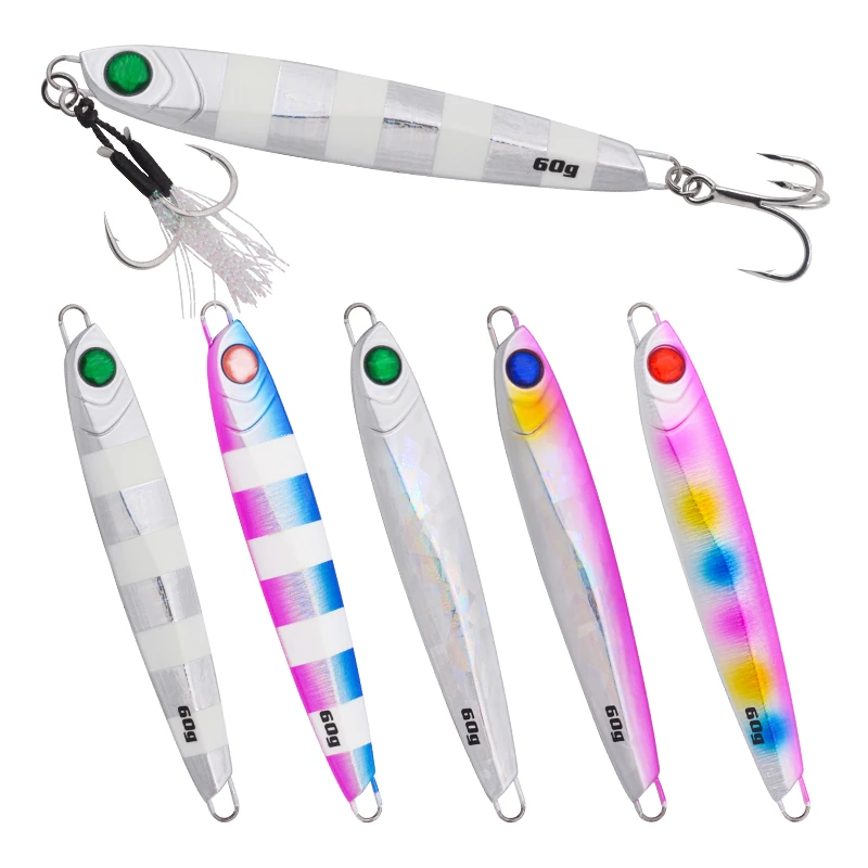 船大工48海钓速沉鲅鱼铁板饵带钩慢摇夜光马鲛路亚饵