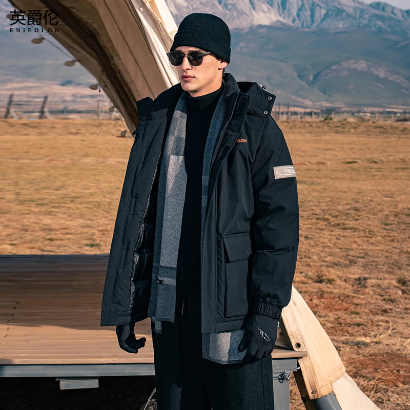 极寒保暖90绒男士羽绒服2021冬季新款工装潮牌宽松连加厚YR972