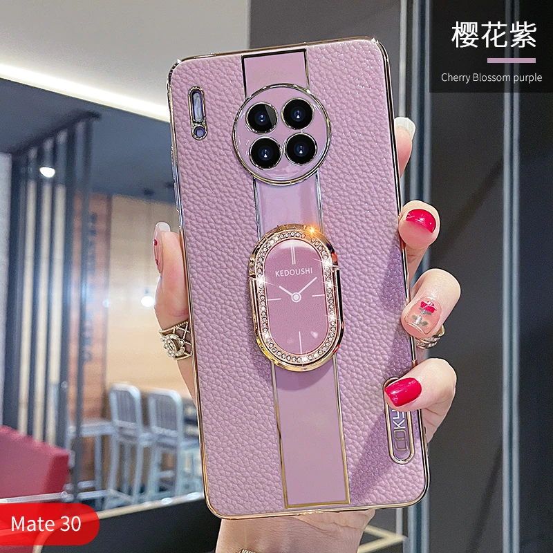 潮钻适用华为mate30手机壳30pro女款mate40pro水钻支架网红防摔壳