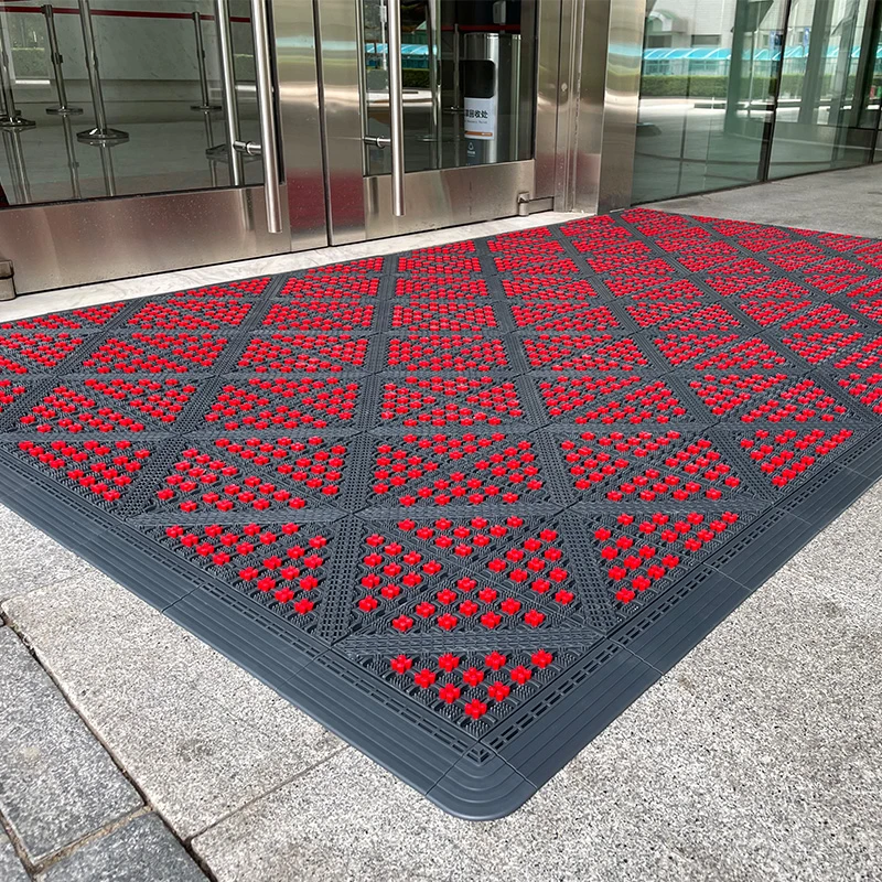 商用大门口带刷除尘防滑拼接地垫刮泥耐磨户外商场酒店毛刷进门垫