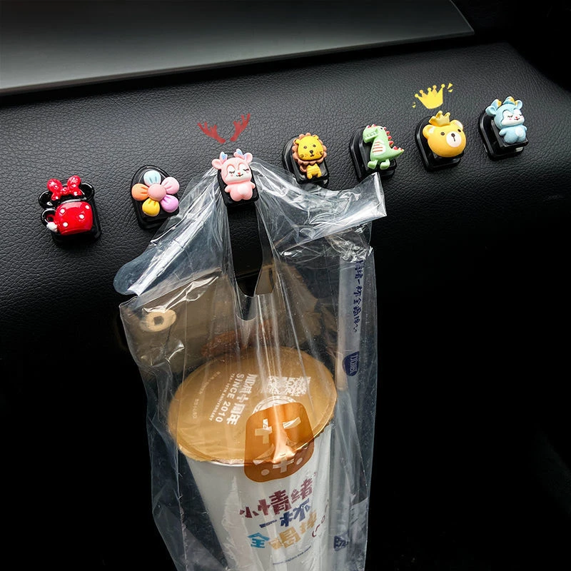 汽车上小挂钩车内前排装饰用品大全粘贴女卡通座椅背创意车载挂勾