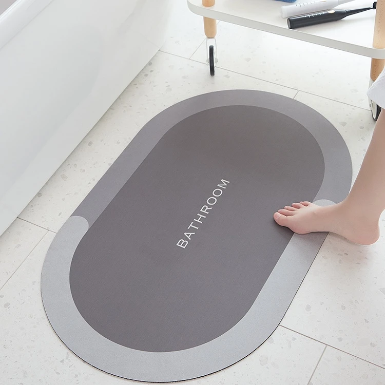 朴尚家居软硅藻泥吸水速干地垫卫生间浴室防滑家用脚垫子门口地毯