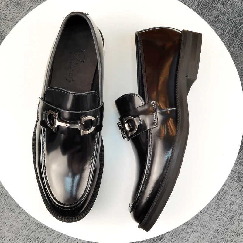 1678头层牛皮鞋男商务休闲时尚百搭韩版透气舒适软皮软底防臭防汗