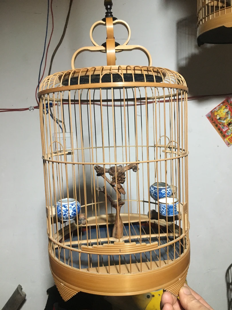 川笼黑白笼，名家制作造型完美漂亮。