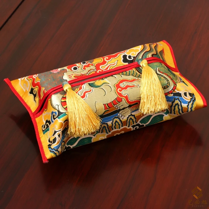 艺必旭中式新古典中式简约复古创意纸巾盒套布艺家用车用纸巾盒套