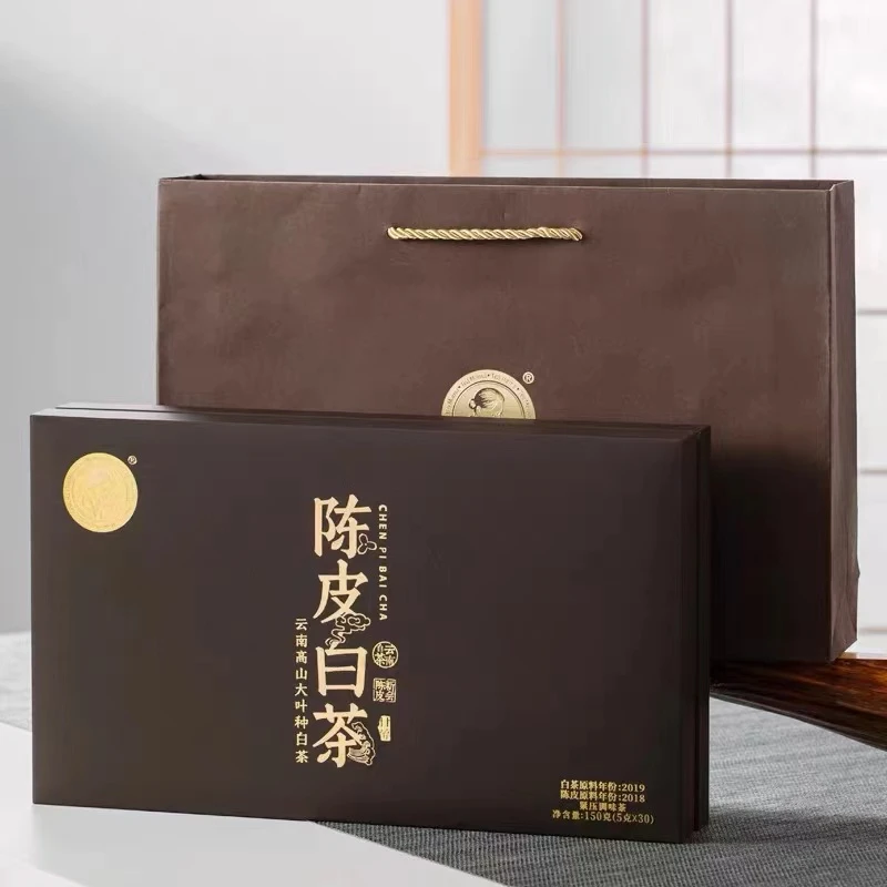 澜沧古茶2021年茶妈妈陈皮白茶新会陈皮云南白茶贡眉5gX30袋盒装