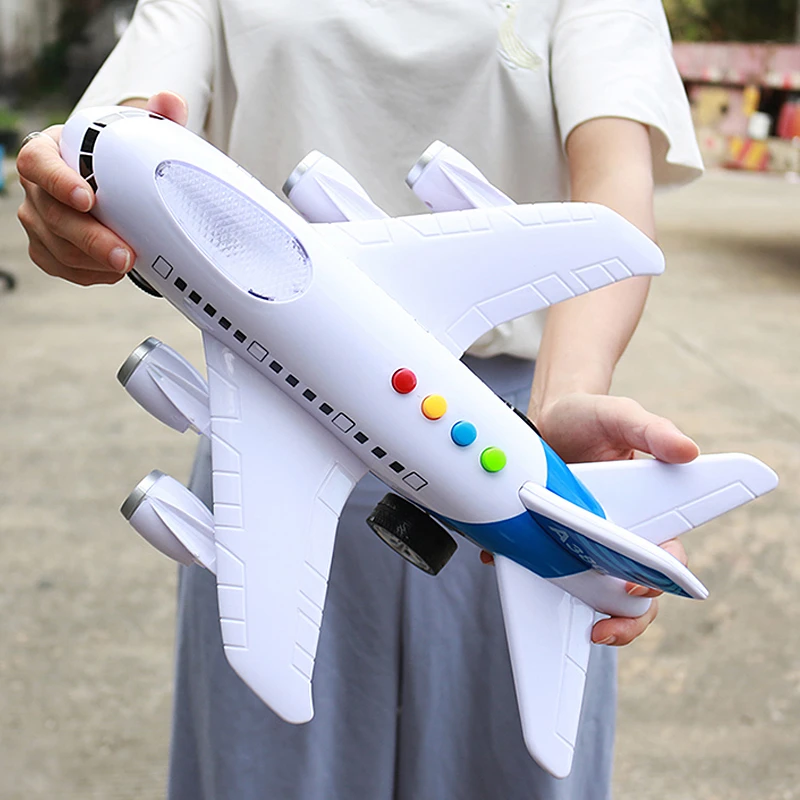 儿童早教大客机声光音乐讲故事惯性滑行大飞机男孩女孩益智玩具