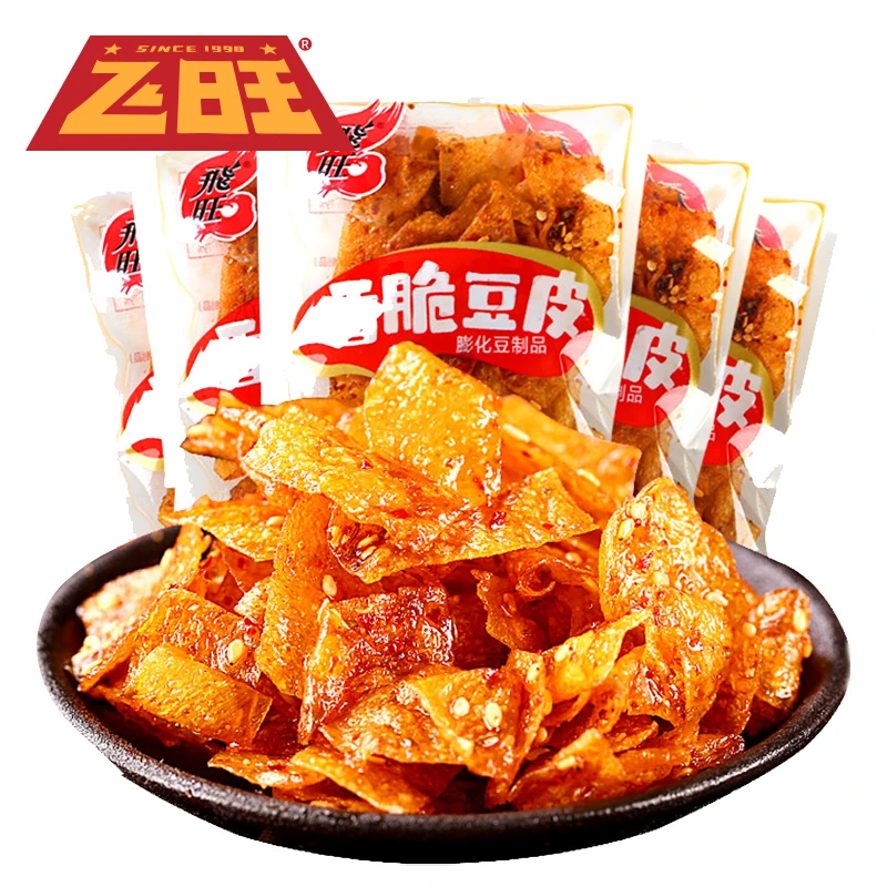 【官方直播间专享】飞旺香脆豆皮香辣味手工手撕小吃怀旧小零食