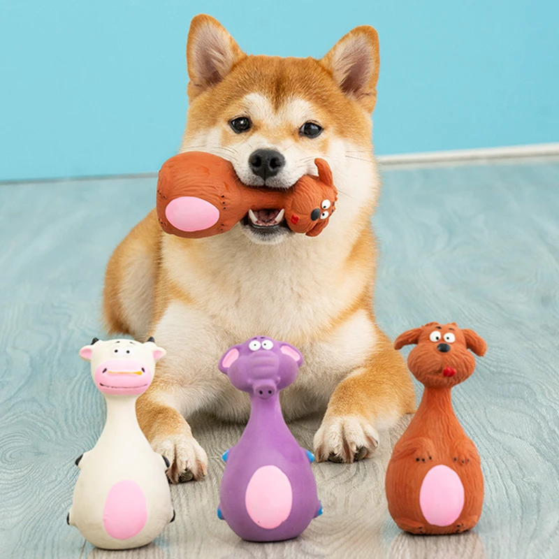 狗狗发声玩具磨牙耐咬洁齿柴犬泰迪法斗中小型犬乳胶解闷独处宠物