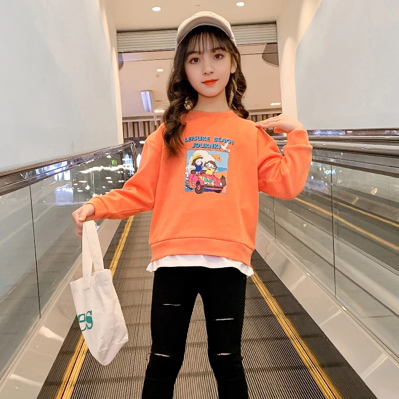 （卫衣）童装女童卫衣春装2025新款中大童儿童洋气时髦女孩春款