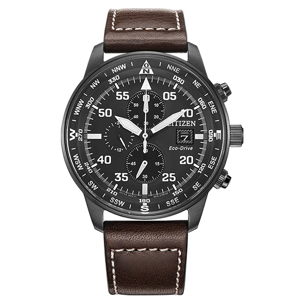 西铁城CITIZEN手表光动能不锈钢覆BIP表壳黑盘男表CA0695-17E